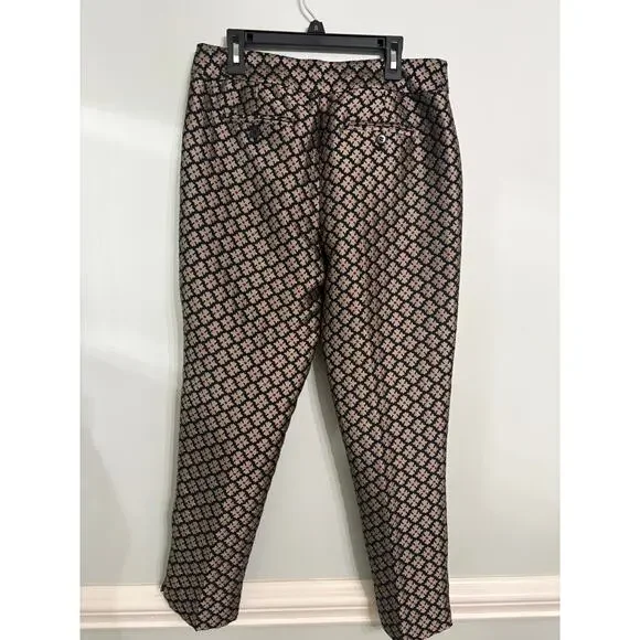 Talbots Ankle Pants w/ Vintage Floral Pattern - Picture 2 of 3